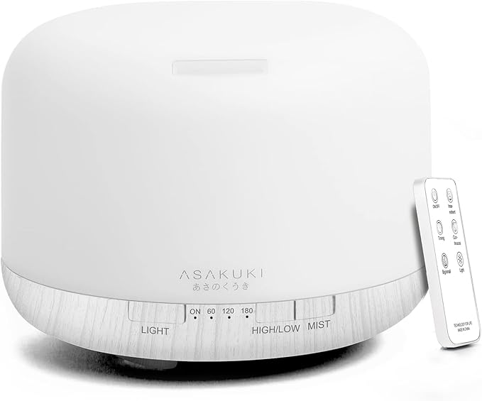 Ultrasonic essential oil diffuser with remote control