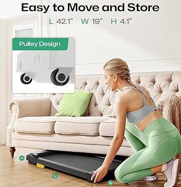 UREVO Smart Walking Pad for Home with App Support in Light Black